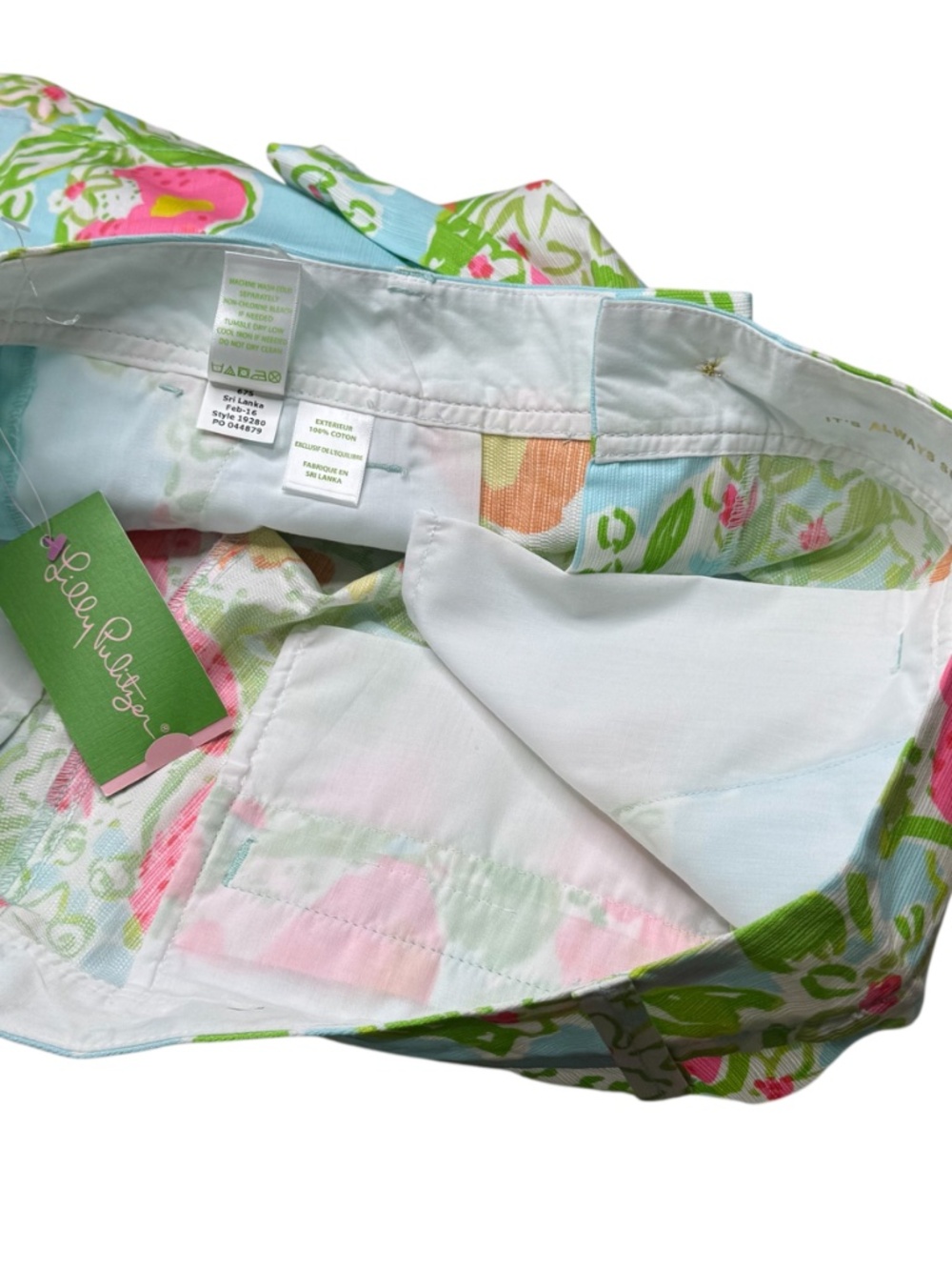 Lilly Pulitzer Pool Blue Pink Lemonade Callahan Shorts NWT - Picture 5 of 15